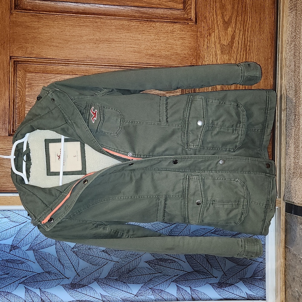 Hollister Army Green Jacket - Small